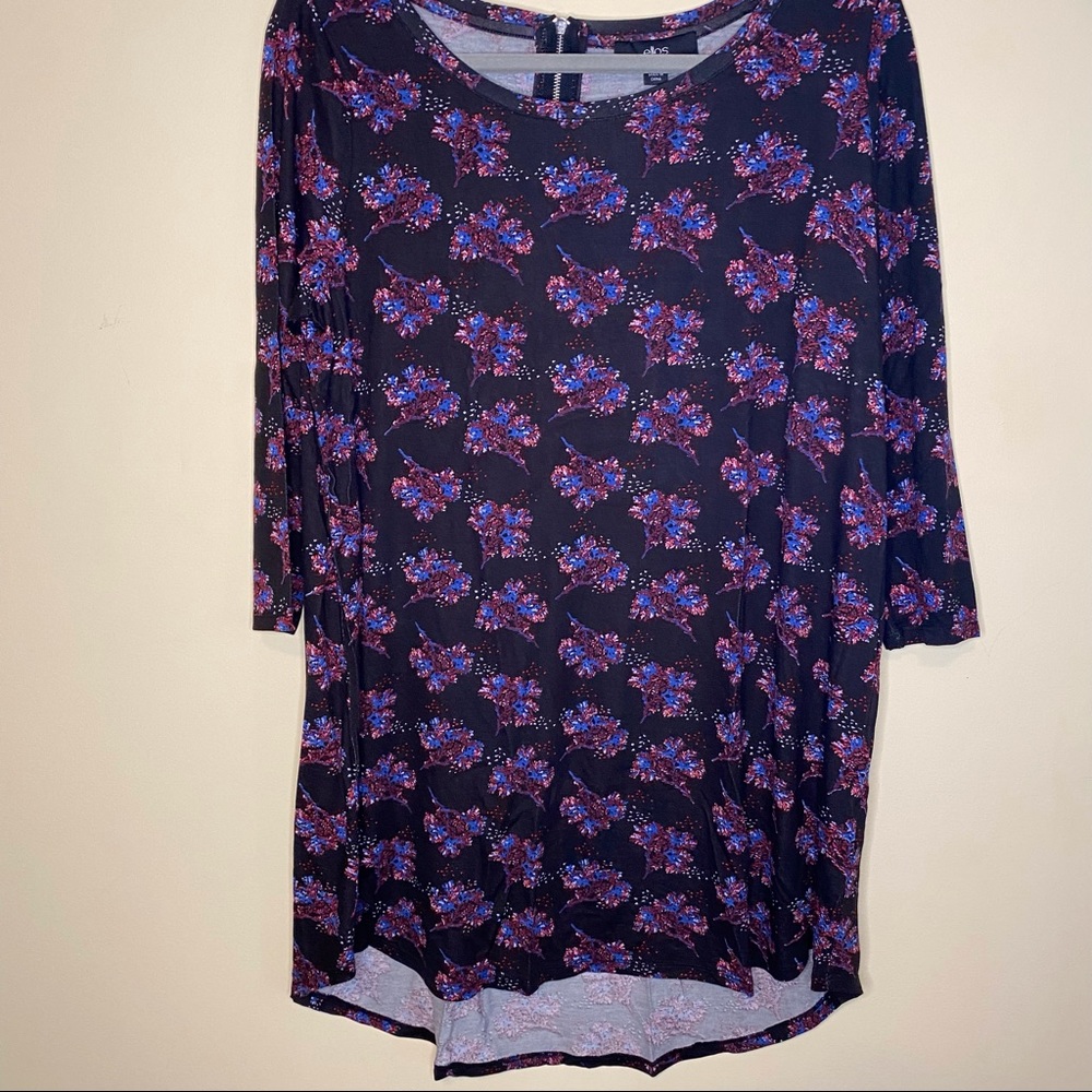 NEW ELLOS 3/4 Sleeve Floral Tunic Sz 10